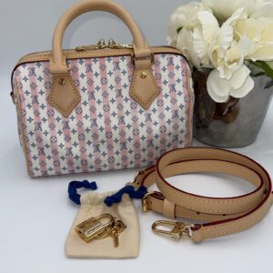 Alternative view of Louis Vuitton Blue Stamped Speedy 20